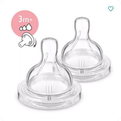 AVENT ΘΗΛΕΣ ΣΙΛΙΚΟΝΗΣ ΜΕΤΑΒΛΗΤΗΣ ΡΟΗΣ 2pcs